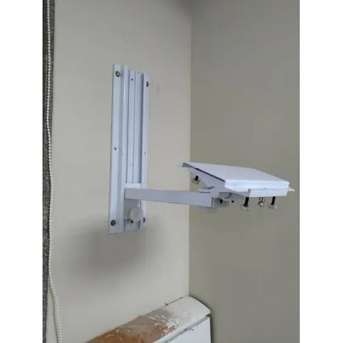 White Desk Mounted Single Monitor Stand