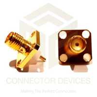Sma Flange Connector 4 Hole - Sma Female Panel Mount, Extended Teflon 5mm | Industrial Application, 18 Mhz Frequency Compatibility