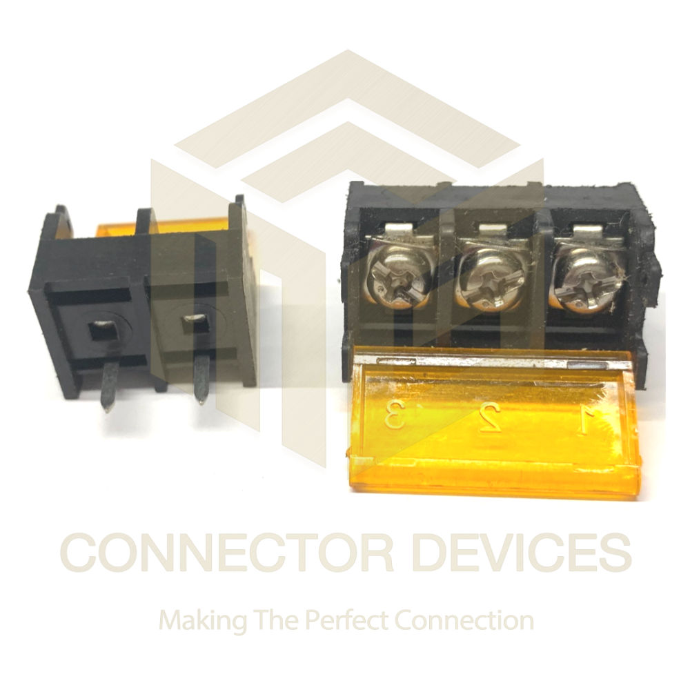 Barrier Terminal Blocks With Cover - Color: Black