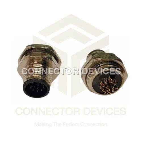 M12 Sensor Connector Male Bulk Head