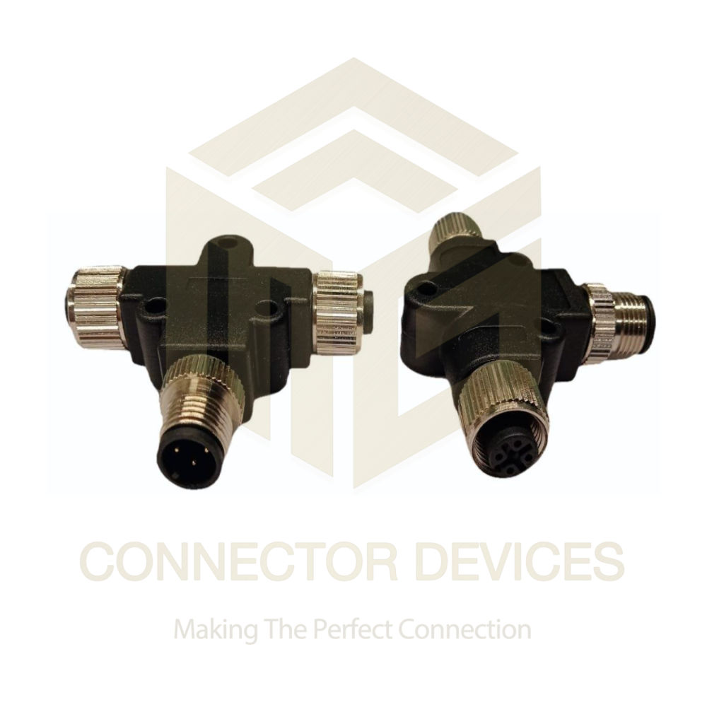 M12 Sensor Connectors T SPLITTER 4 PIN