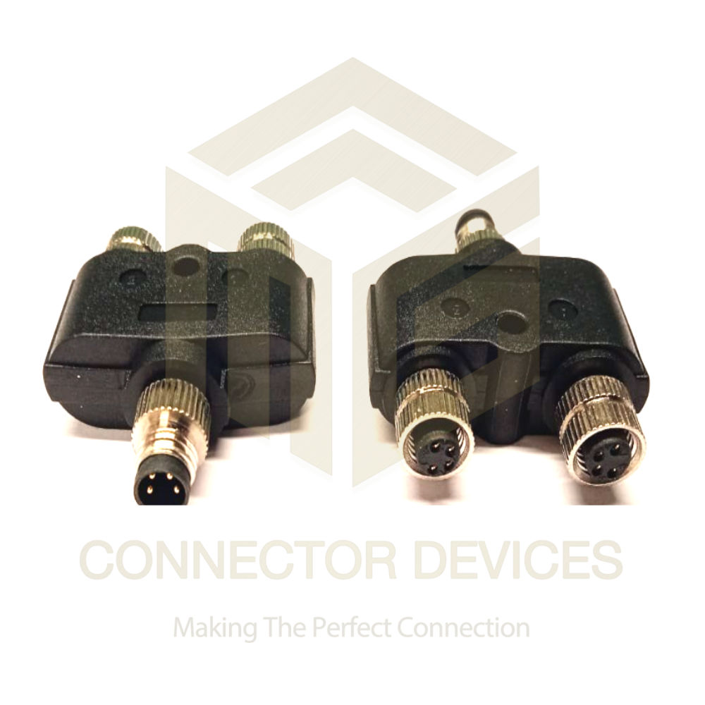 M8 Sensor Connectors Y SPLITTER 4 PIN