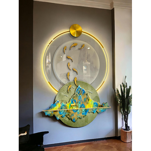 Luxury Wall Clock Metal Wall Art