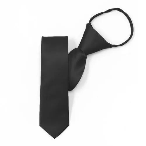 Black Zipper Neck Ties