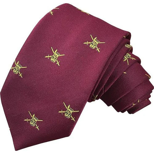 Maroon Silk Indian Army Neck Tie