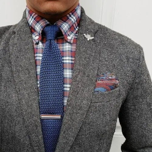 Blue Knitted Tie