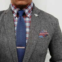 Knitted Tie - Polyester Material, Size 58-60, Blue Color | Ideal For Men, Stylish Printed Pattern, Comfortable Neck Ties