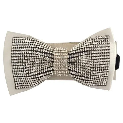 Silk Mens White Cotton Bow Tie