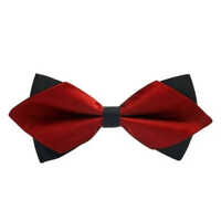 Printed Bow Tie - Silk Material, Custom Size Available, All Colors Offered | Ideal For Men, Plain Pattern, Elegant Bow Shape