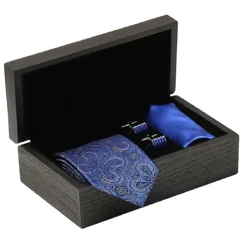 Silk Mens Blue Necktie Corporate Gift Set