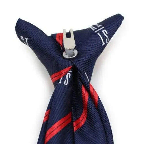 Blue Mens Clip On Tie