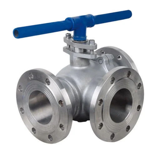 SS 316 Flanged Three Way Plug Valve