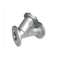 Y Strainer Valve - Stainless Steel, Smooth Silver Finish | Corrosion-resistant, Heat-resistant, Recyclable Y-shaped Valve For Fluid Filtration