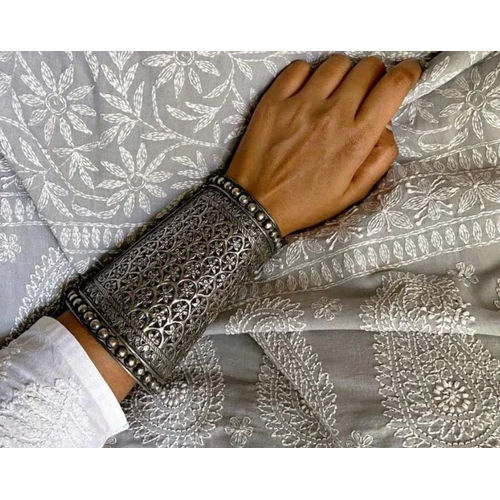 Silver Look Tribal Bangle