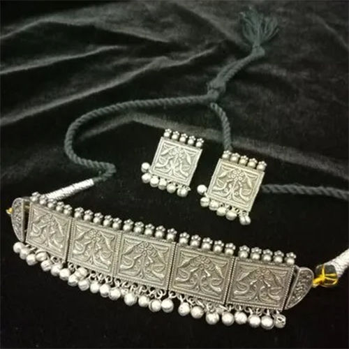Silver Antique Finish Handmade Necklace Set