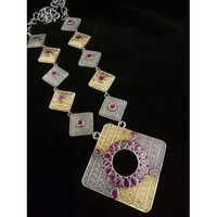 Fancy Oxidized Long Necklace Set