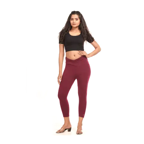 Different Available Burgundy Ankle Length Leggings