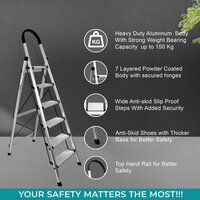 Aluminium Premium Silver 6 Step Ladder - Feature: High Quality