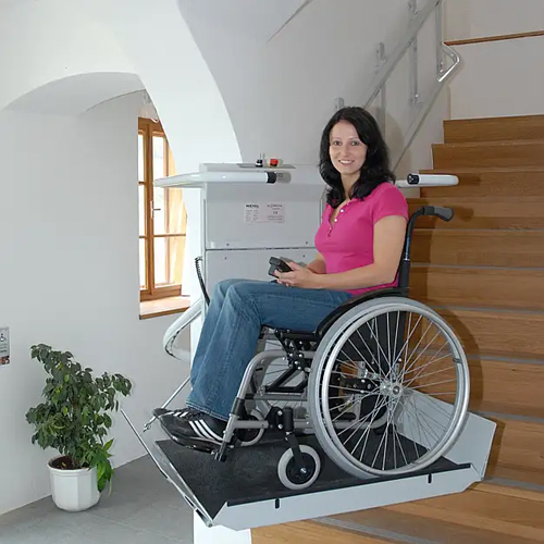 Platform Stairlift Omega For Long Distance Travel Rope Driven - Type: Elevators