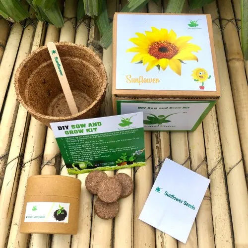 Sunflower Seed Starter Gardening Grow Kit