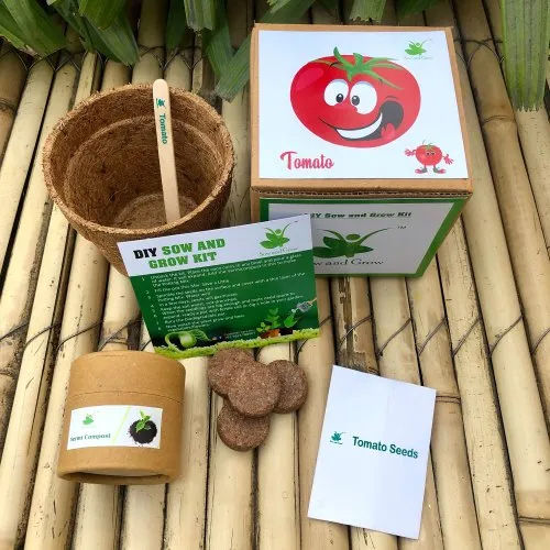 Brown Tomato Seed Starter Gardening Grow Kit