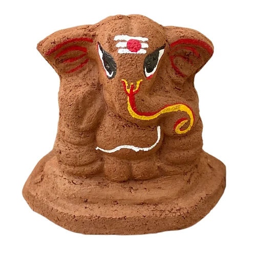 Eco Friendly Plantable Clay Seed Ganesha Idol With Seeds