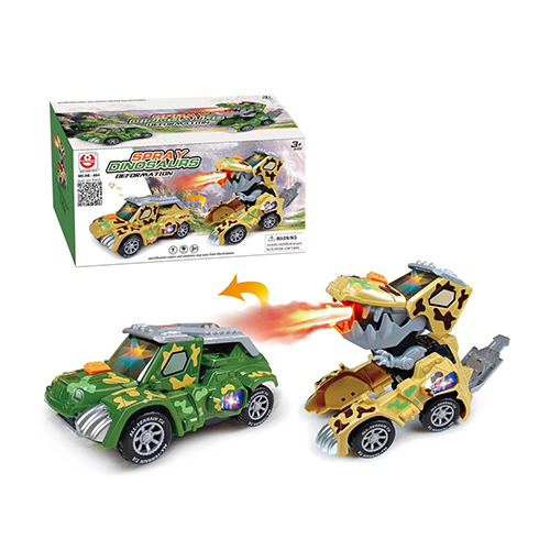 HG-884 72 Pcs Deformation Dinosaur Spray Smoke Car Toy
