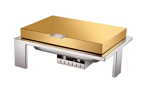 10 Ltrs Straight line Golden Chafing Dish