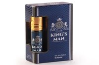 King's Man Attar - 6ml Roll-on | 100% Concentration, 24-hour Long-lasting Fragrance, Alluring Floral-woody Elegance