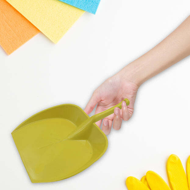DUSTPAN WITH LONG HANDLE DUST COLLECTION DUST PAN TRAY FOR KITCHEN HOME