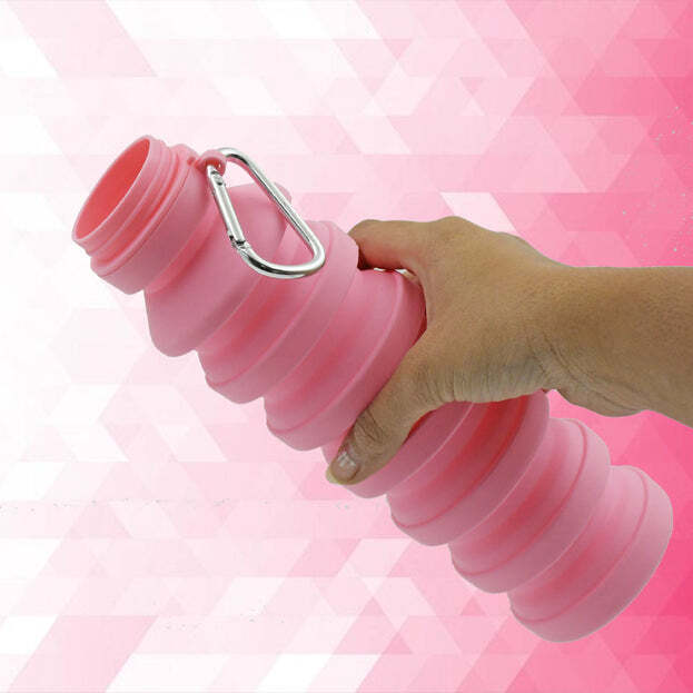 FOLDABLE WATER BOTTLE BPA FREE FDA APPROVED FOOD GRADE SILICONE LEAK PROOF PORTABLE SPORTS TRAVEL WATER BOTTLE