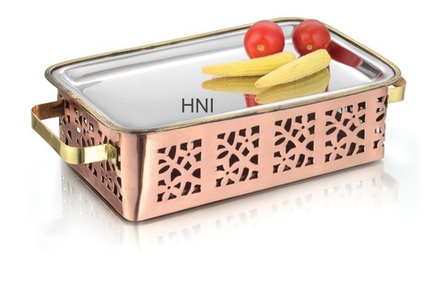 Rectangle  Diamond Copper snack warmer