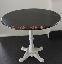 Round Outdoor Marble Garden Dining Table