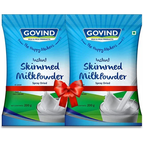 200g Govind Skimmed Milk Powder - Dried Skimmed Milk, Vacuum Pack | Original Flavor, Ideal for Cooking and Baking
