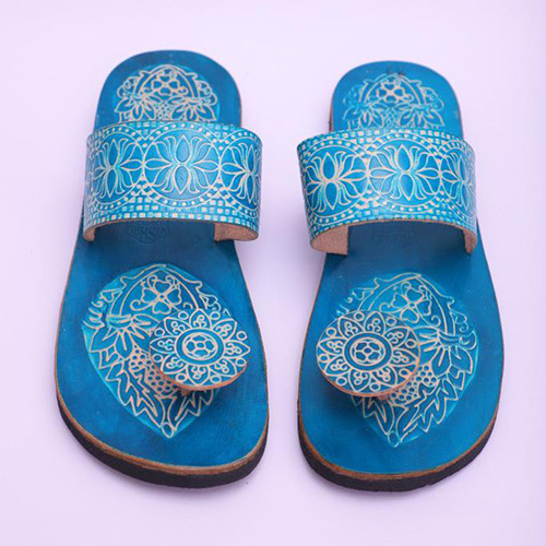 Ladies Printed Kolhapuri Chappal