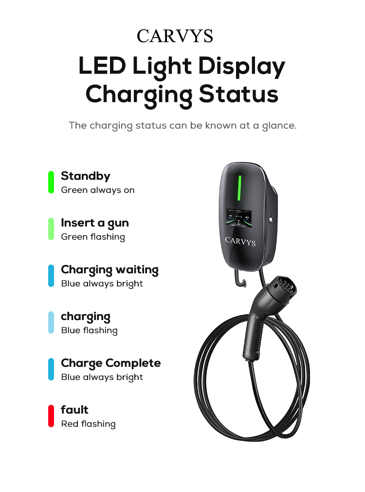 11kw Ac Ev Charger Carbon Series Black - Material: Plastic
