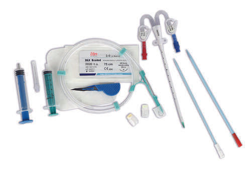 White Hemodialysis Catheter Set Triple Lumen 11.5Fr - Emergency Dialysis Access (20Cm Straight)
