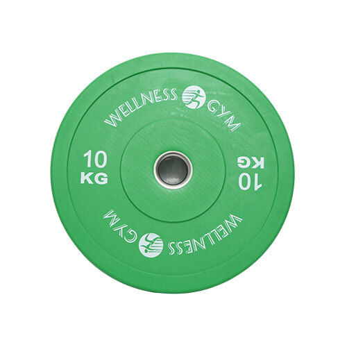 Wg Acr 522 Rubberised Bumper Plate Gree Colored (10 Kg Grade: Commercial Use