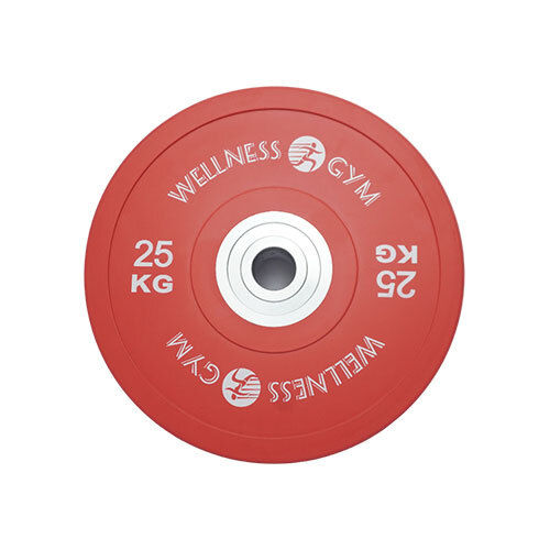WG ACR 524 RUBBERISED COMPETITION BUMPER PLATE  (25 KG) Red color