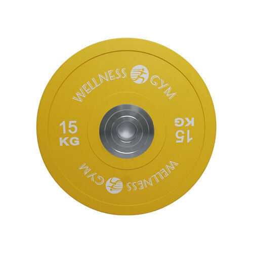 WG ACR 524 RUBBERISED COMPETITION BUMPER PLATE  (15 KG) Yellow  color
