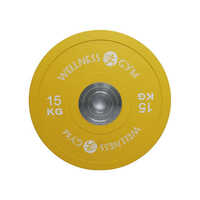 WG ACR 524 RUBBERISED COMPETITION BUMPER PLATE  (15 KG) Yellow  color