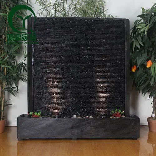 Customised Indoor And Outdoor Black Granite Stone Water Fountain