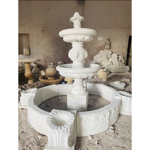 Customised Marble Stone Makrana Marble Water Fountain