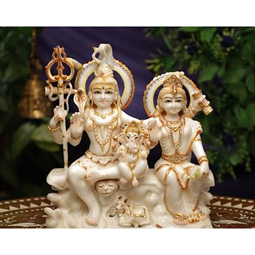 Shiv Pariwar Marble Murti