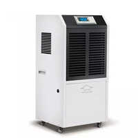 Single Phase Portable Dehumidifier - Metal Body, 455 X 401 X 927 Mm, White And Black Color, 90 Liters/day Capacity, 1050 Watts Power Output, 5-40 Â°c Operating Range