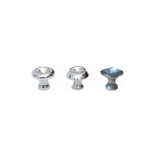 Silver Aluminum Diamond Knob