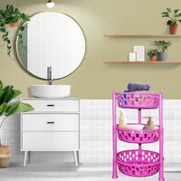 ROUND MULTIPURPOSE PLASTIC STORAGE RACK ORGANISER