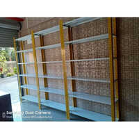 Slotted Angle Rack - Powder Coated, 3x6 Size, 300mm Width | 5 Layers, 55 Kg/day Capacity For Industrial, Hardware Shop, Warehouse Usage