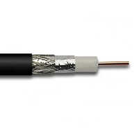 Rg-6 Coaxial Cable - Solid Copper Conductor, Pe Insulation, Colorless Jacket, 305 Mtr Length | Reliable For Low Voltage Applications
