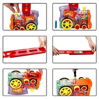 PLAY GAME TRANSPARENT FUNNY TRAIN ENGINE WITH BLOCKS SET 60 BLOCKS TOY WITH MUSIC AND LIGHTS AUTOMATIC BLOCKS TOY TRAIN SET FOR KIDS